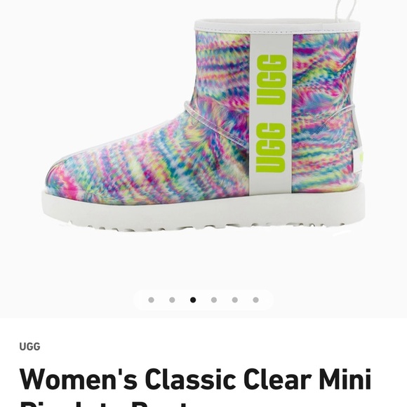 NEW no box! Women's Classic Clear Mini Pixelate Boot size 7M No Color/Multi - Picture 4 of 4